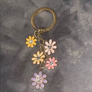 Coach flower keychain